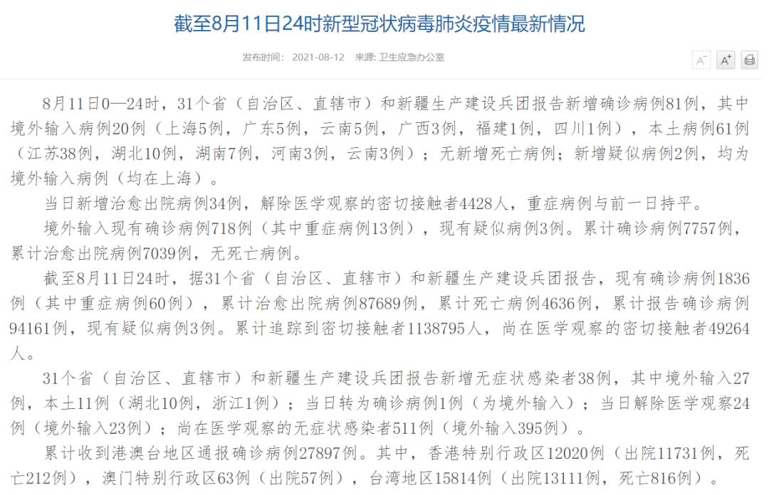 31省区市新增34例,31省区市新增103例确-第1张图片