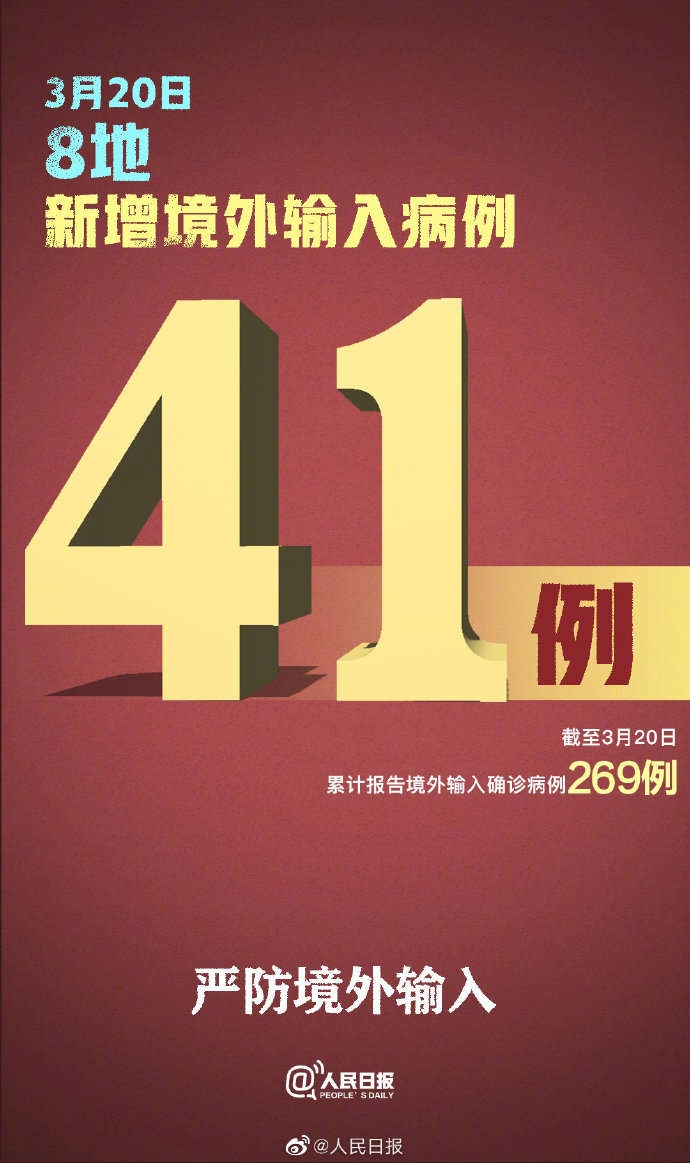 31省区市新增41例均为境外输入,31省区市新增20例境外输入病例-第2张图片