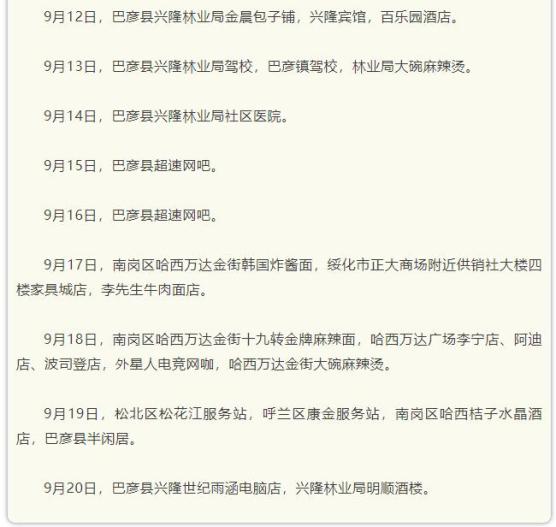黑龙江新增本土确诊19例-黑龙江新增本土确诊病例5例行动轨迹-第2张图片